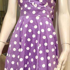 Purple Polka Dot Pin Up Dresss